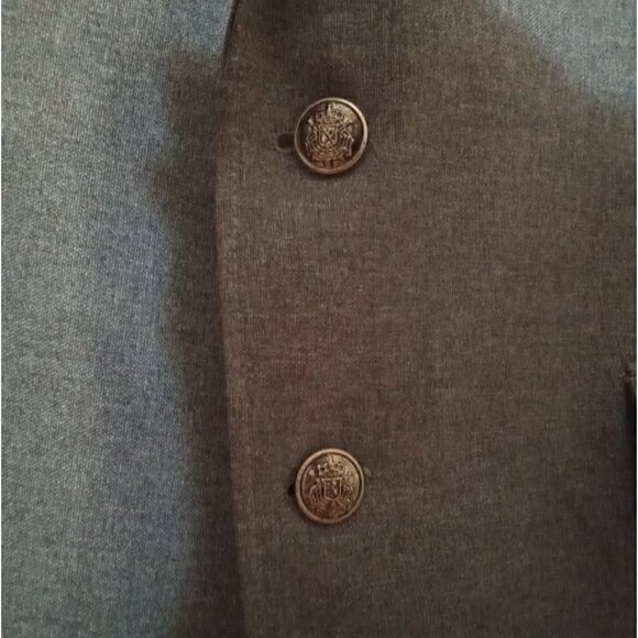 EDGEWORTH Vintage Gray Polyester Single Breasted Sport Coat Sz 44R - Picture 4 of 12